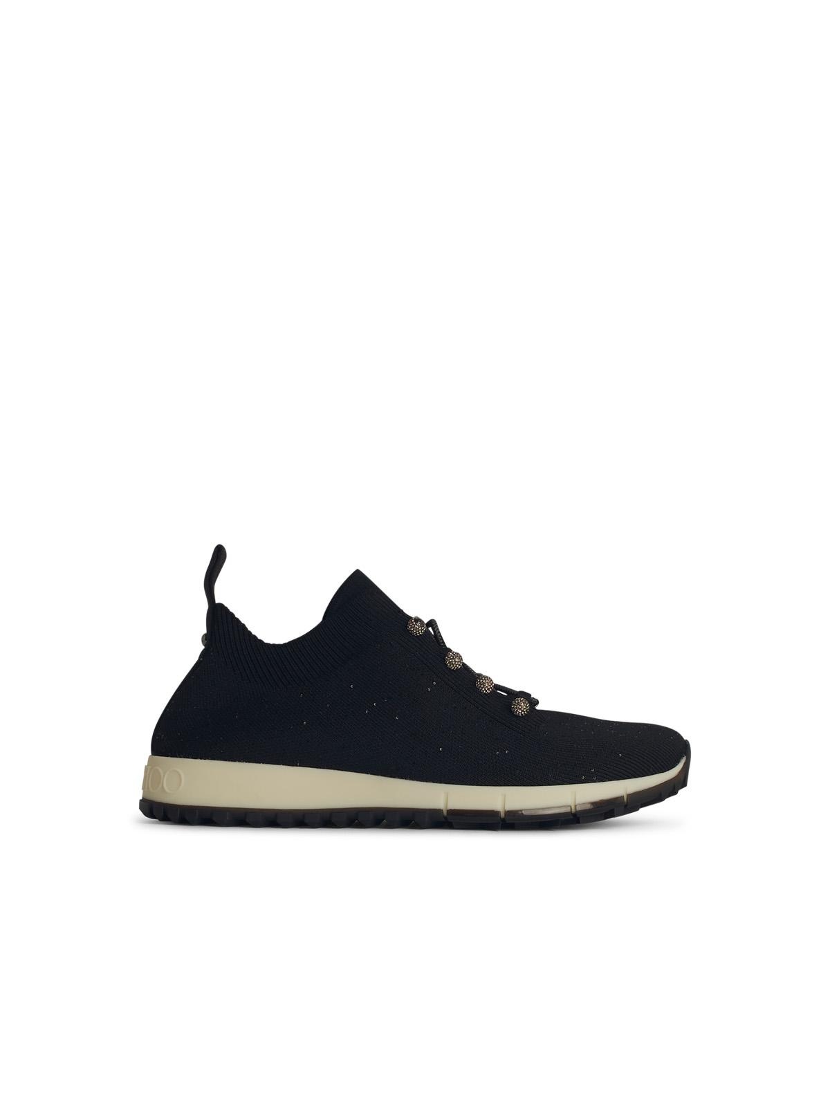 JIMMY CHOO Jimmy Choo 'Veles' Black Fabric Sneakers Women