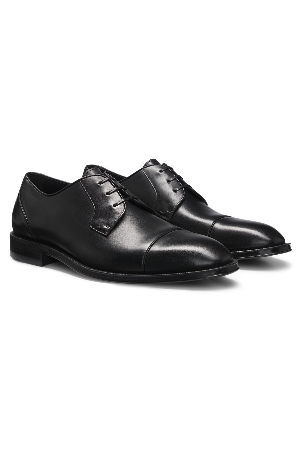 CAP-TOE DERBY SHOES IN LEATHER - 2