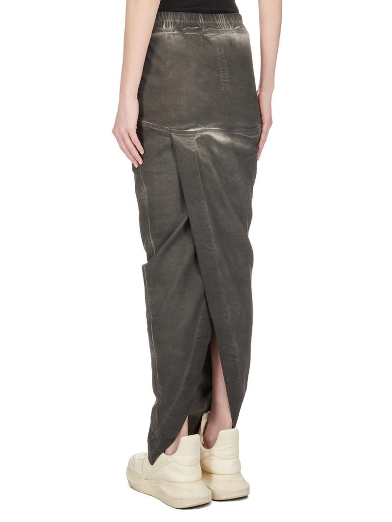 Gray Pull On Pillar Denim Maxi Skirt 3