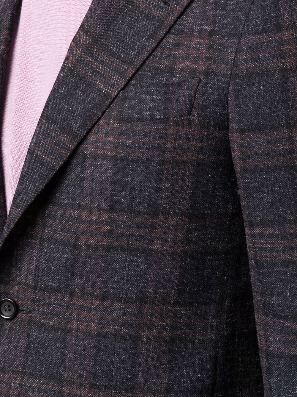 single-breasted check blazer - 5