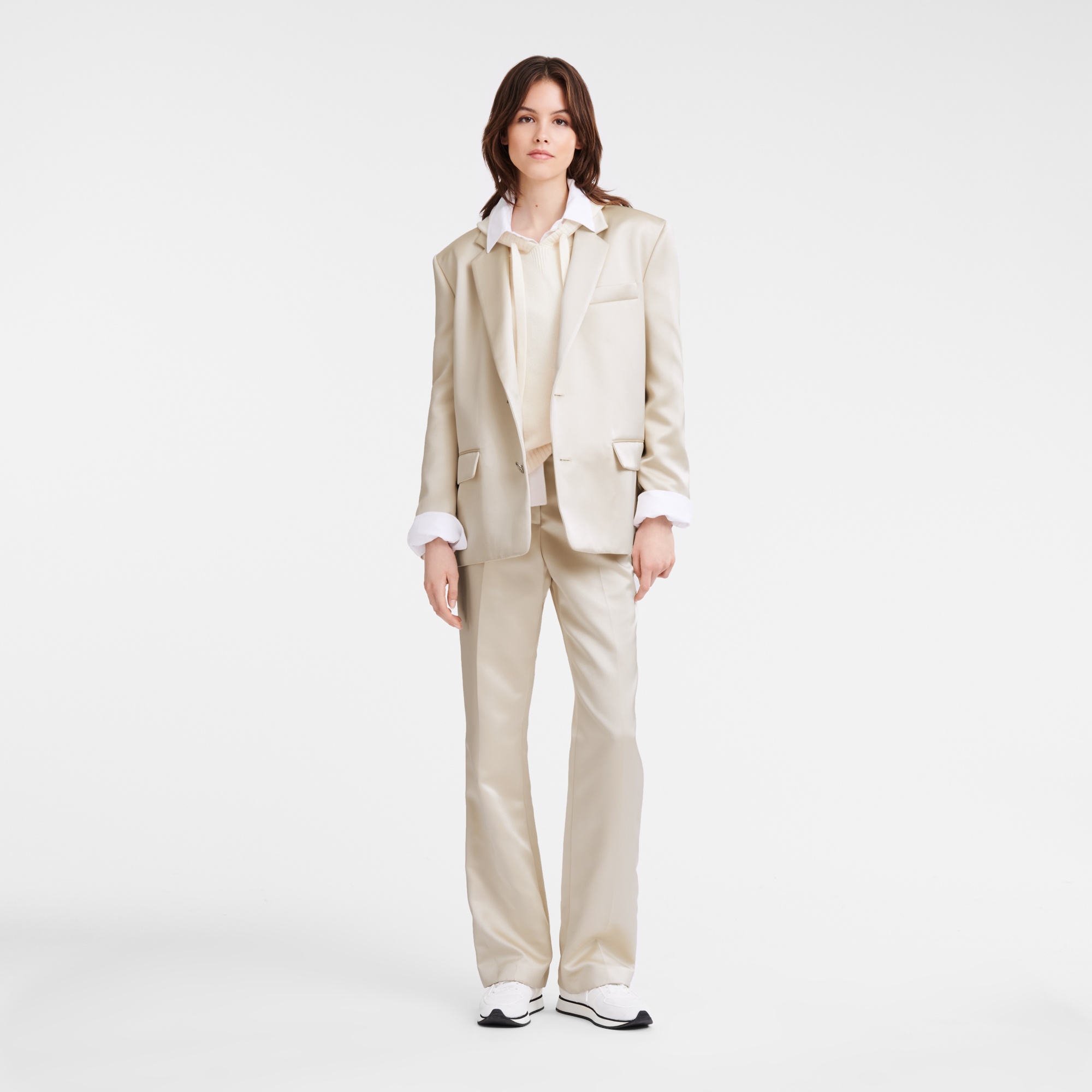 Suit pants Ecru - Satin - 2