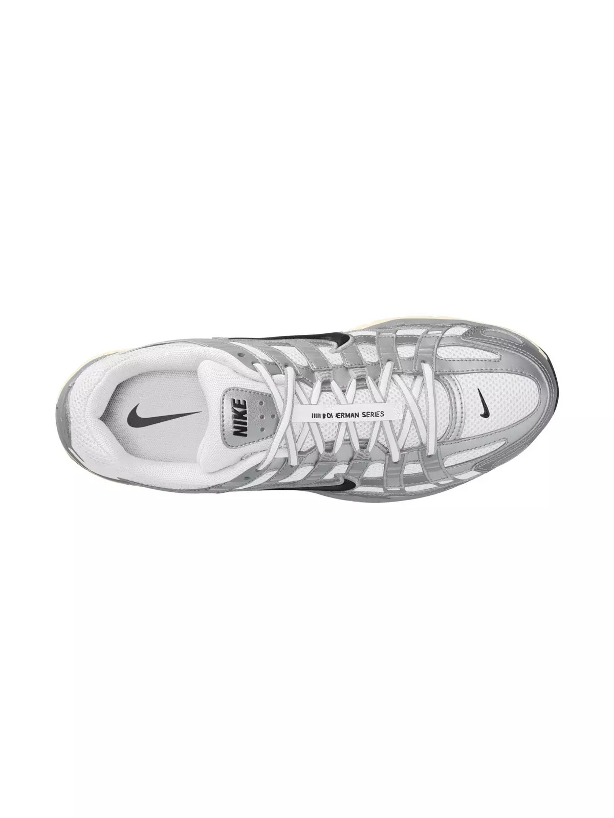 P-6000 "White/Black/Metallic Silver/Flt Silver" Men's Shoe - 8
