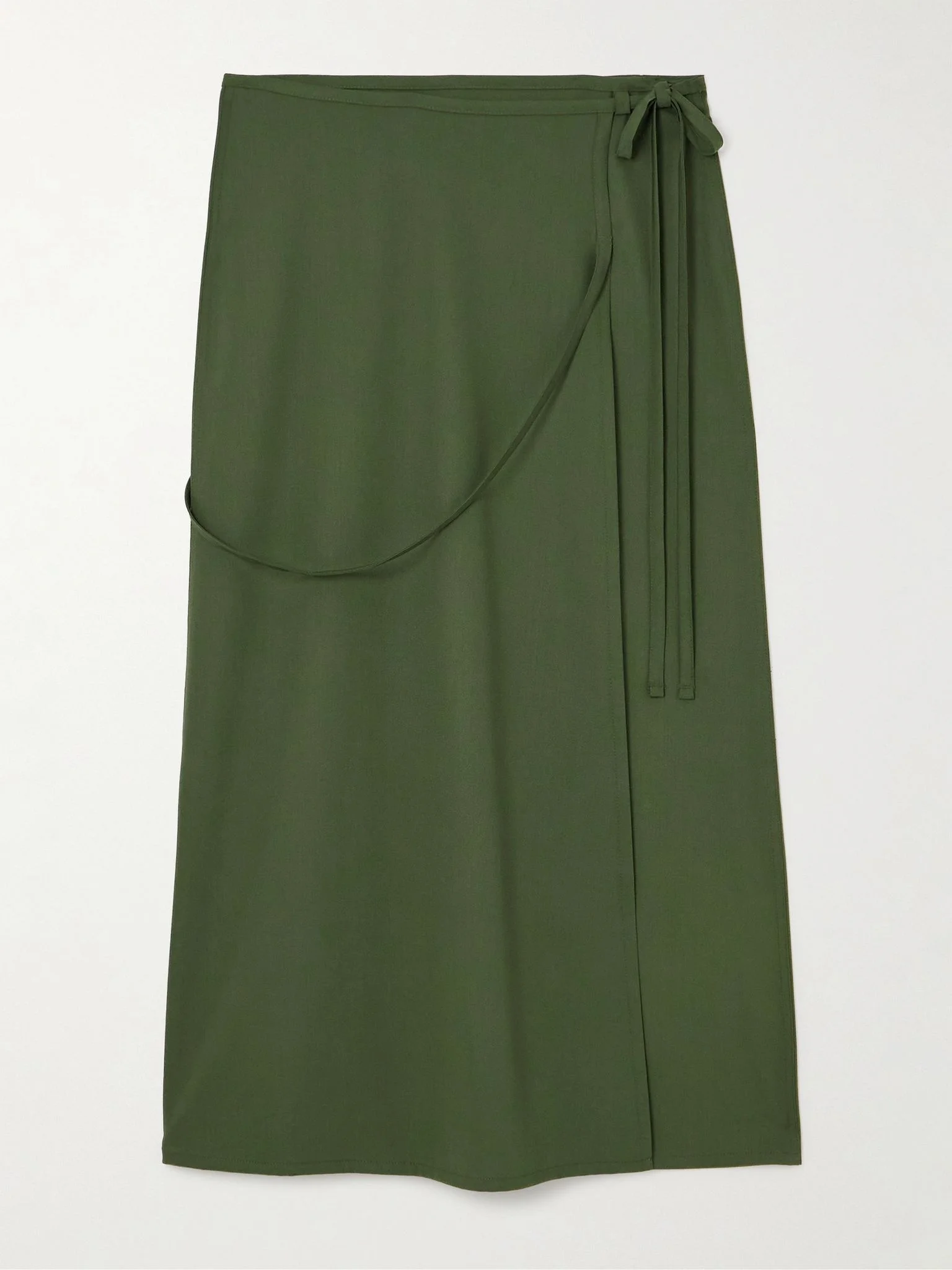 Wool midi wrap skirt Army green - 1