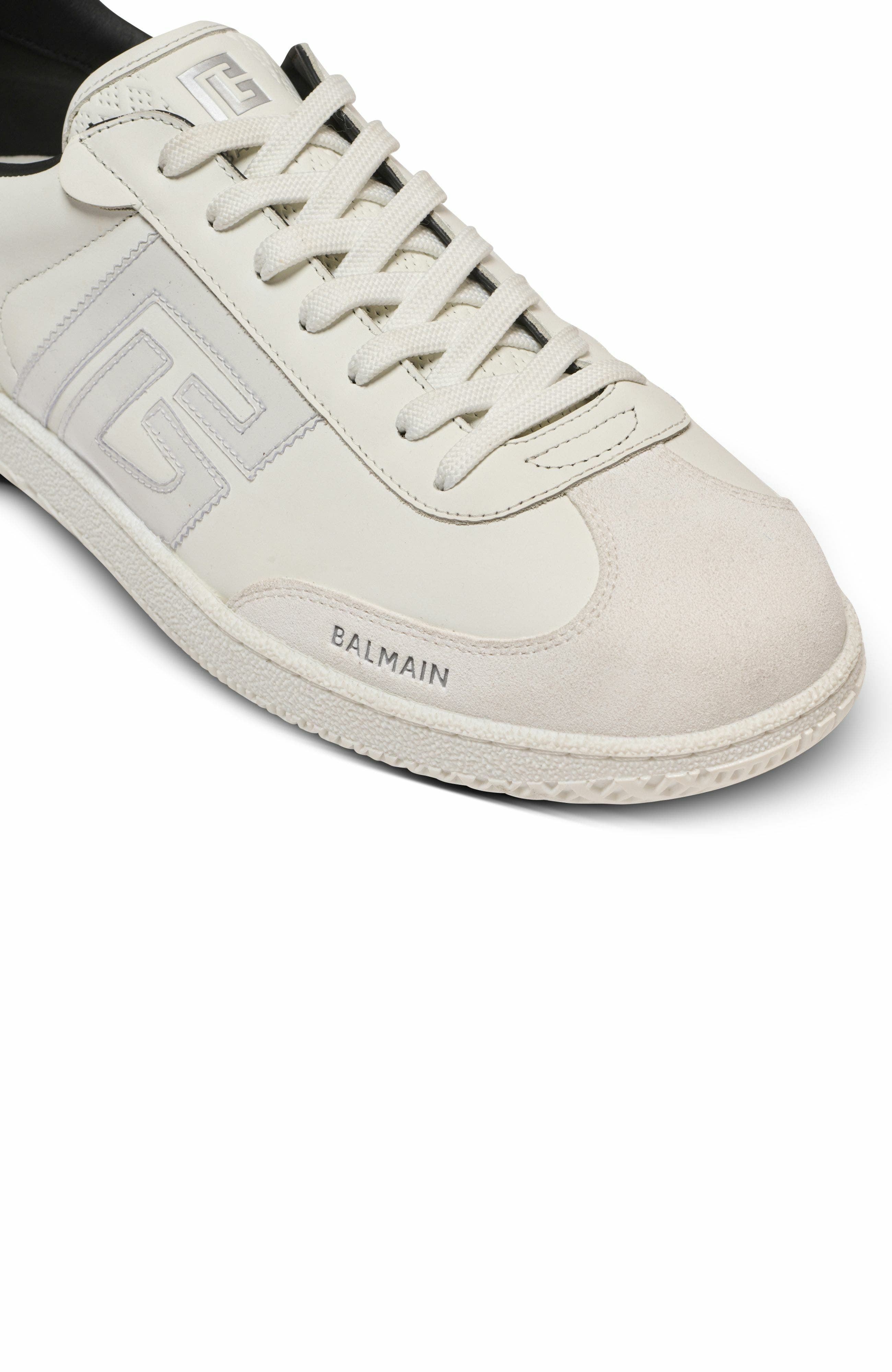 Suede Balmain Swan trainers in White at Nordstrom - 9