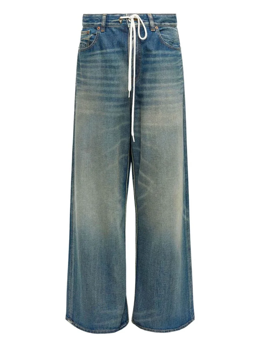MM6 Maison Margiela Wide-Leg Denim Cotton Jeans - 1
