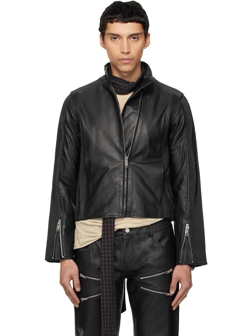 Black Monza Leather Jacket - 1