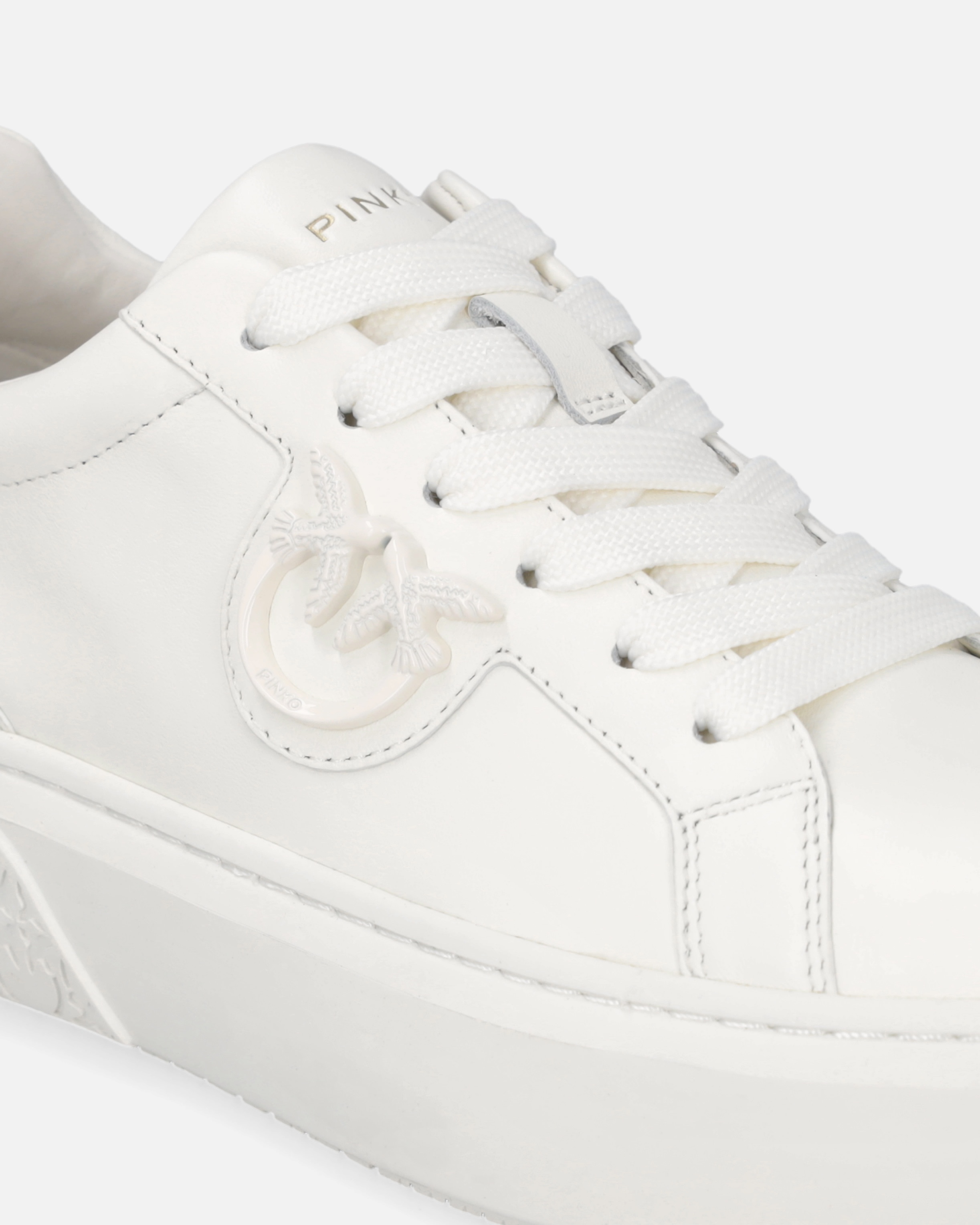 LEATHER TENNIS SHOES WITH PLATFORM SOLE - 4