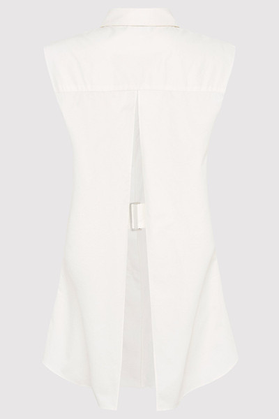 ST. AGNI Cotton Belted Sleeveless Shirt - White outlook