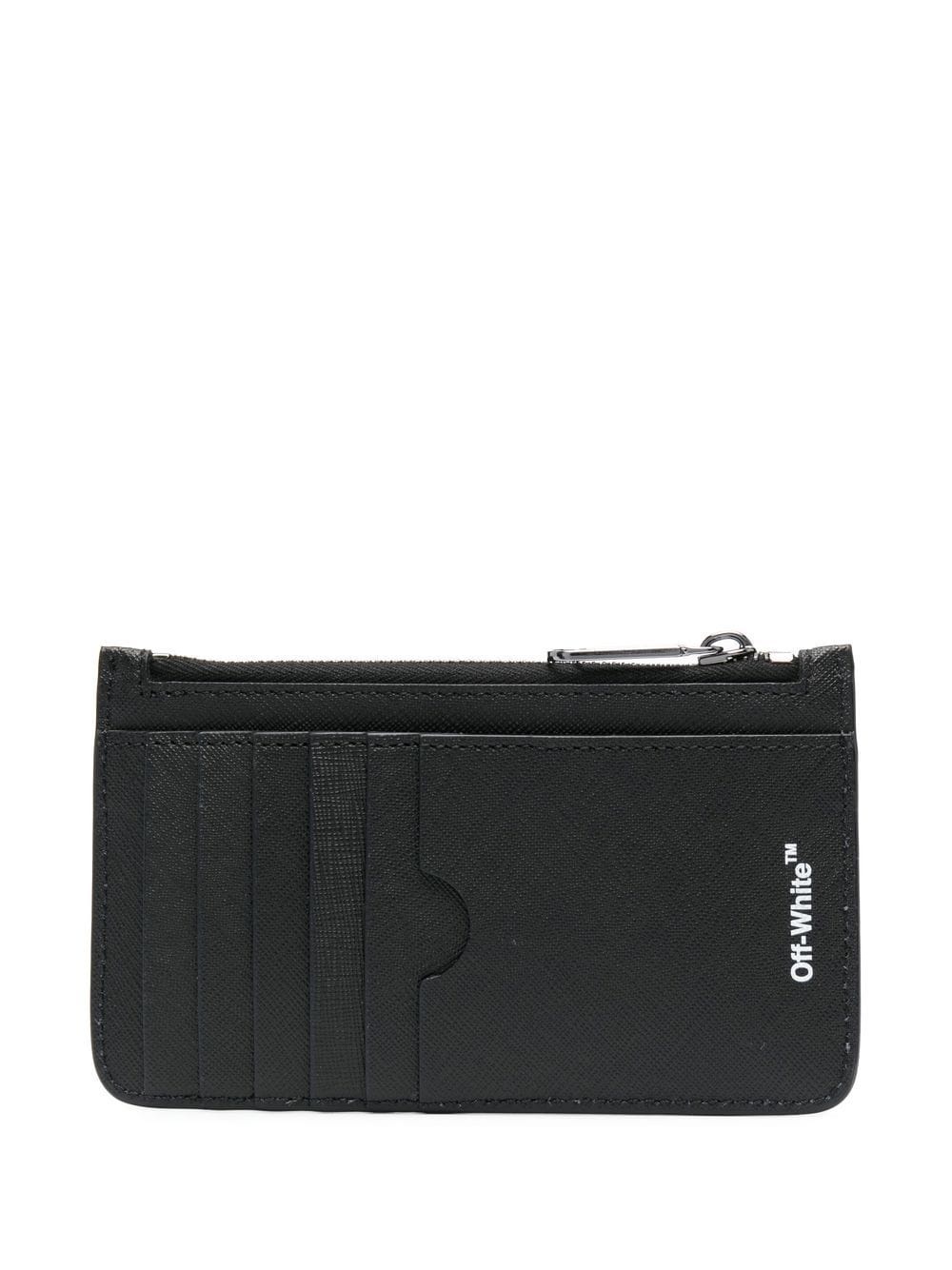 Diag-stripe zip-up wallet 2