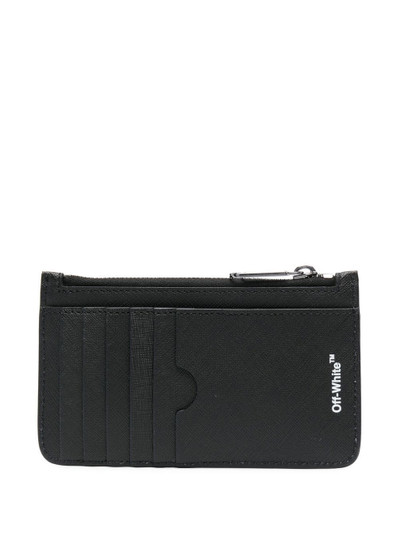 Off-White Diag-stripe zip-up wallet outlook