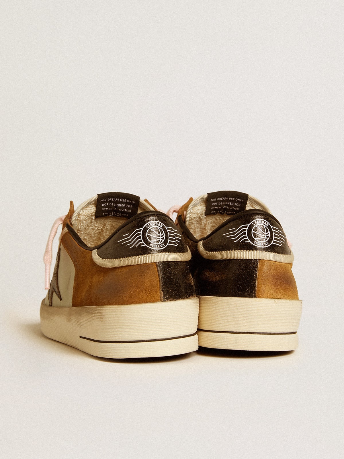 Men’s Stardan LTD in leather with laminated crackle leather star and black heel tab - 4