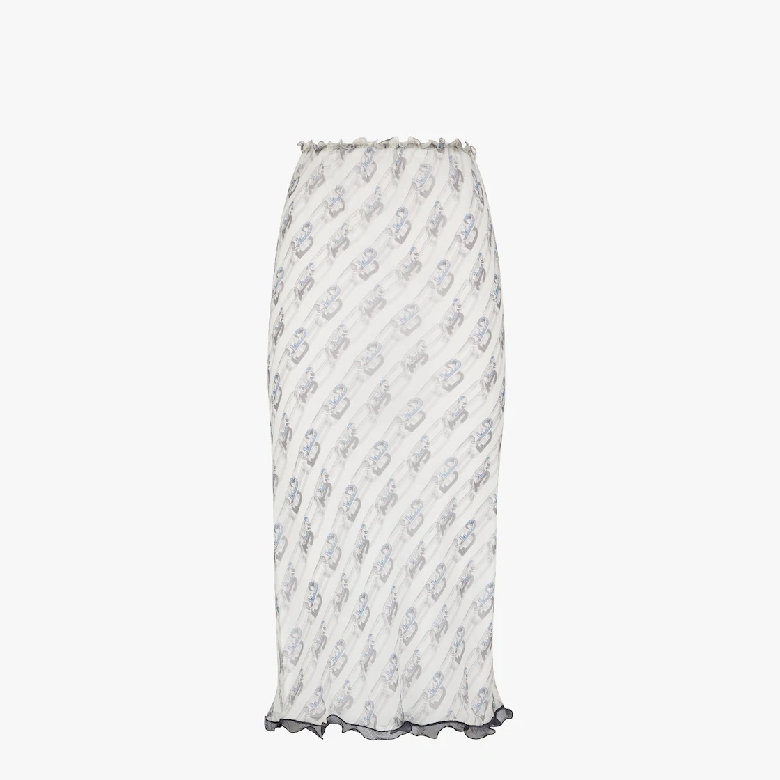 White chiffon skirt - 1