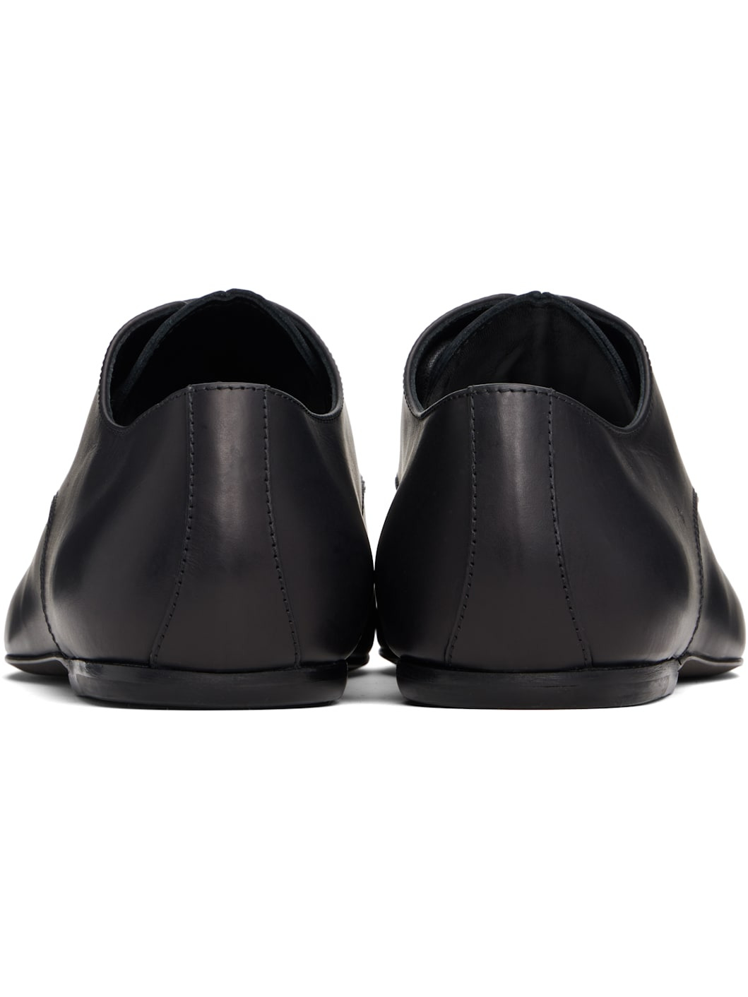 Black Leather Derbys - 2