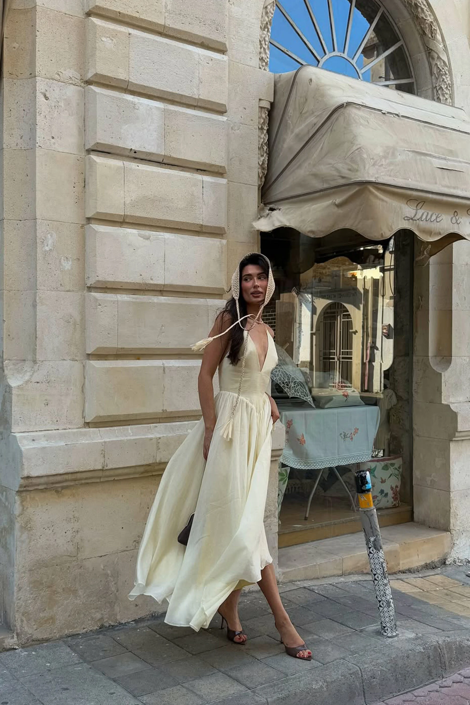 Arletha Halter Maxi Dress In Canary Yellow - 1