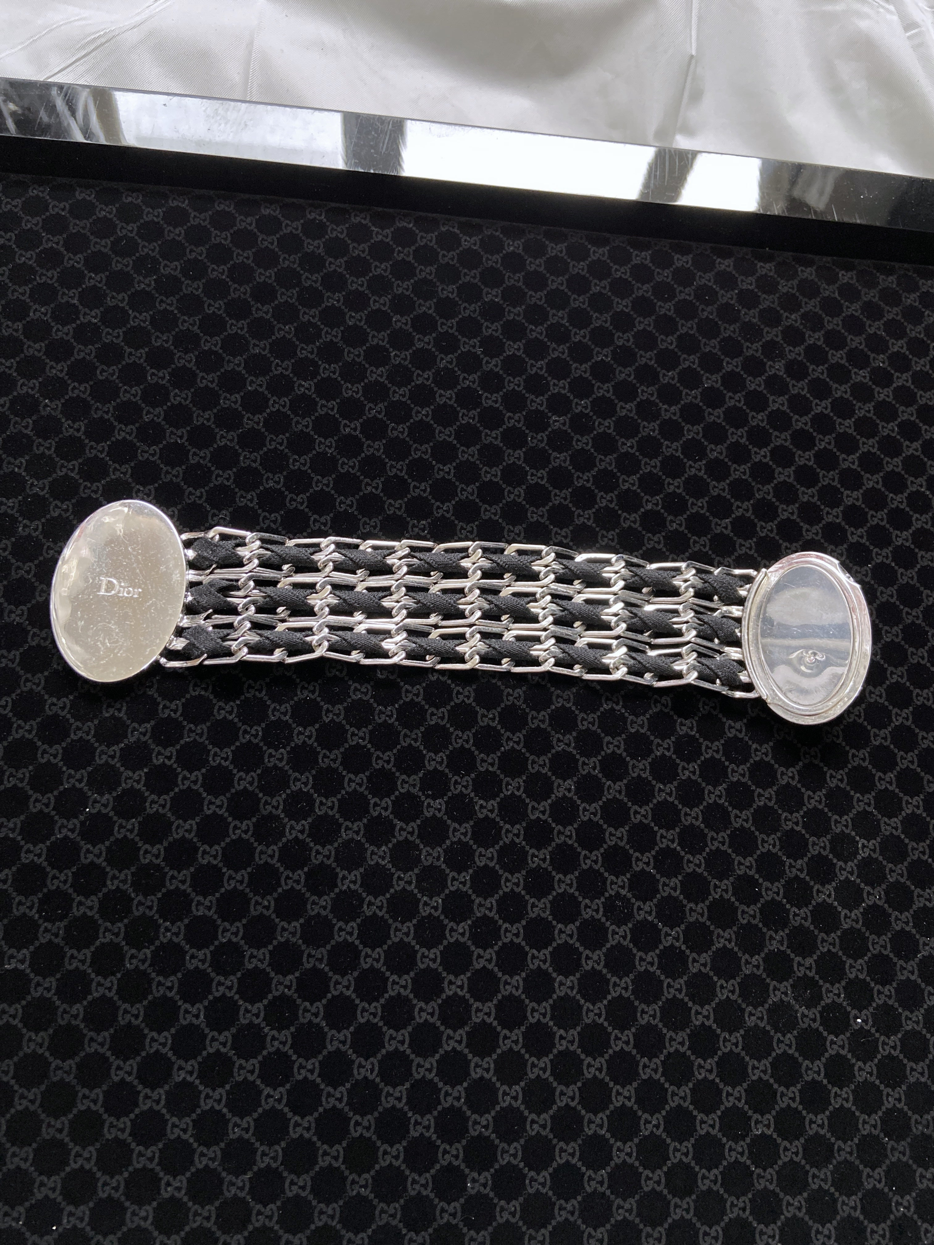 Dior Chain Link Logo Bracelet - 7