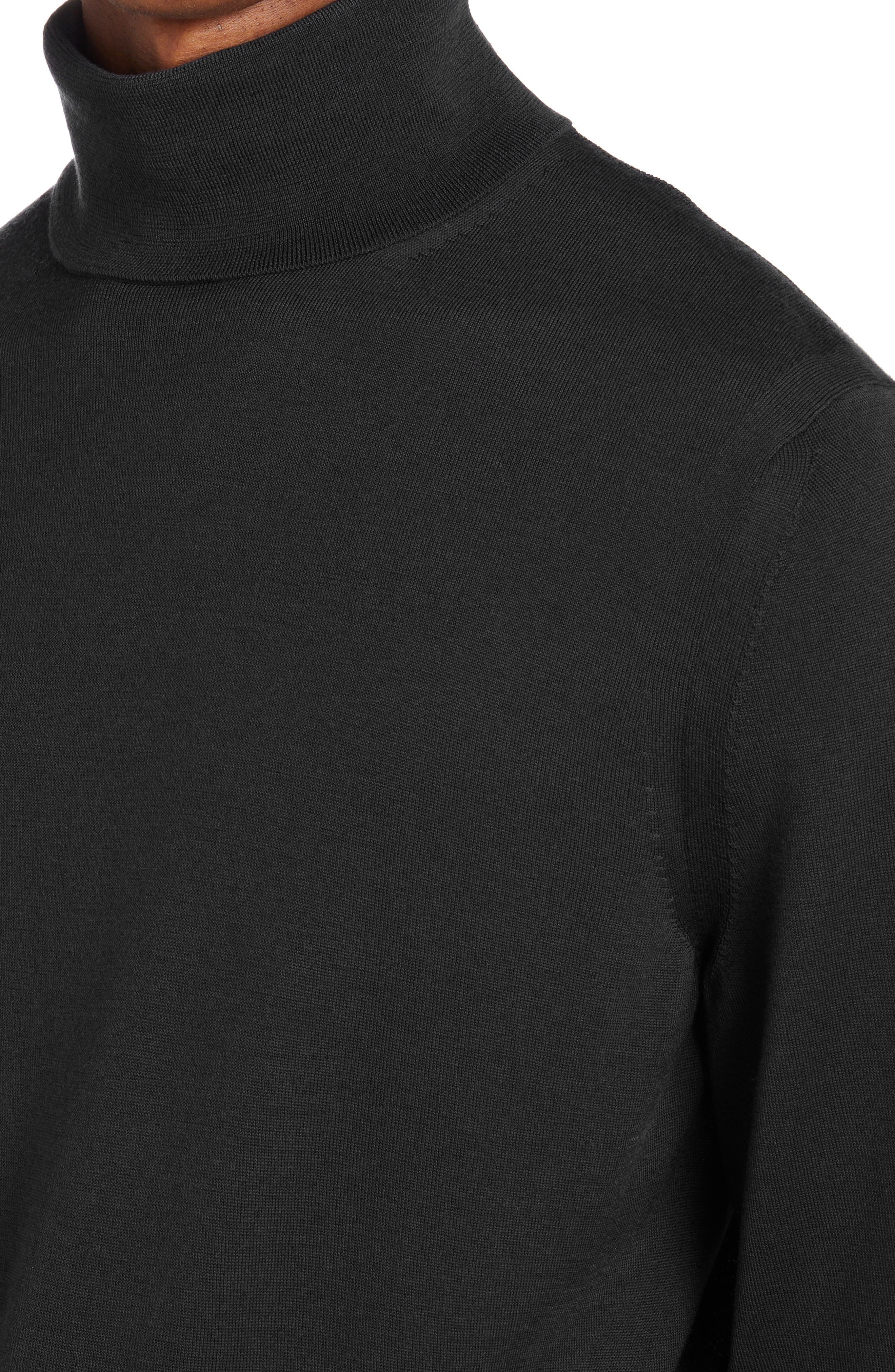 Fine Gauge Merino Wool Turtleneck Sweater - 4