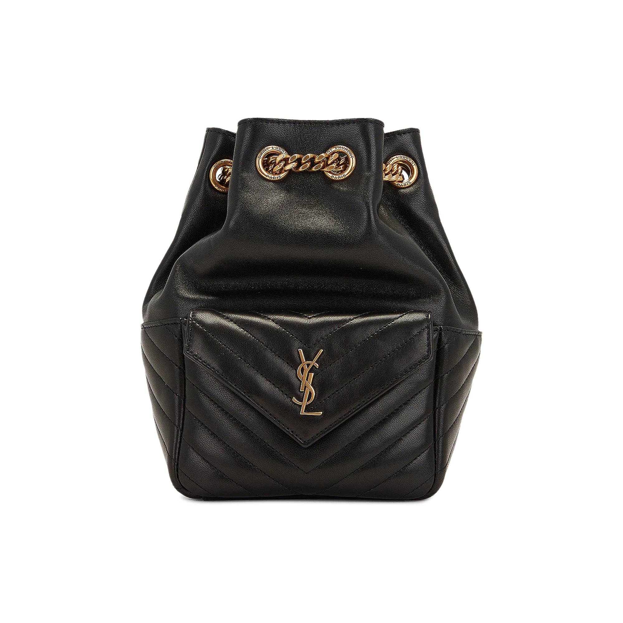 Saint Laurent Joe Chevron Bucket Bag 'Black' - 2
