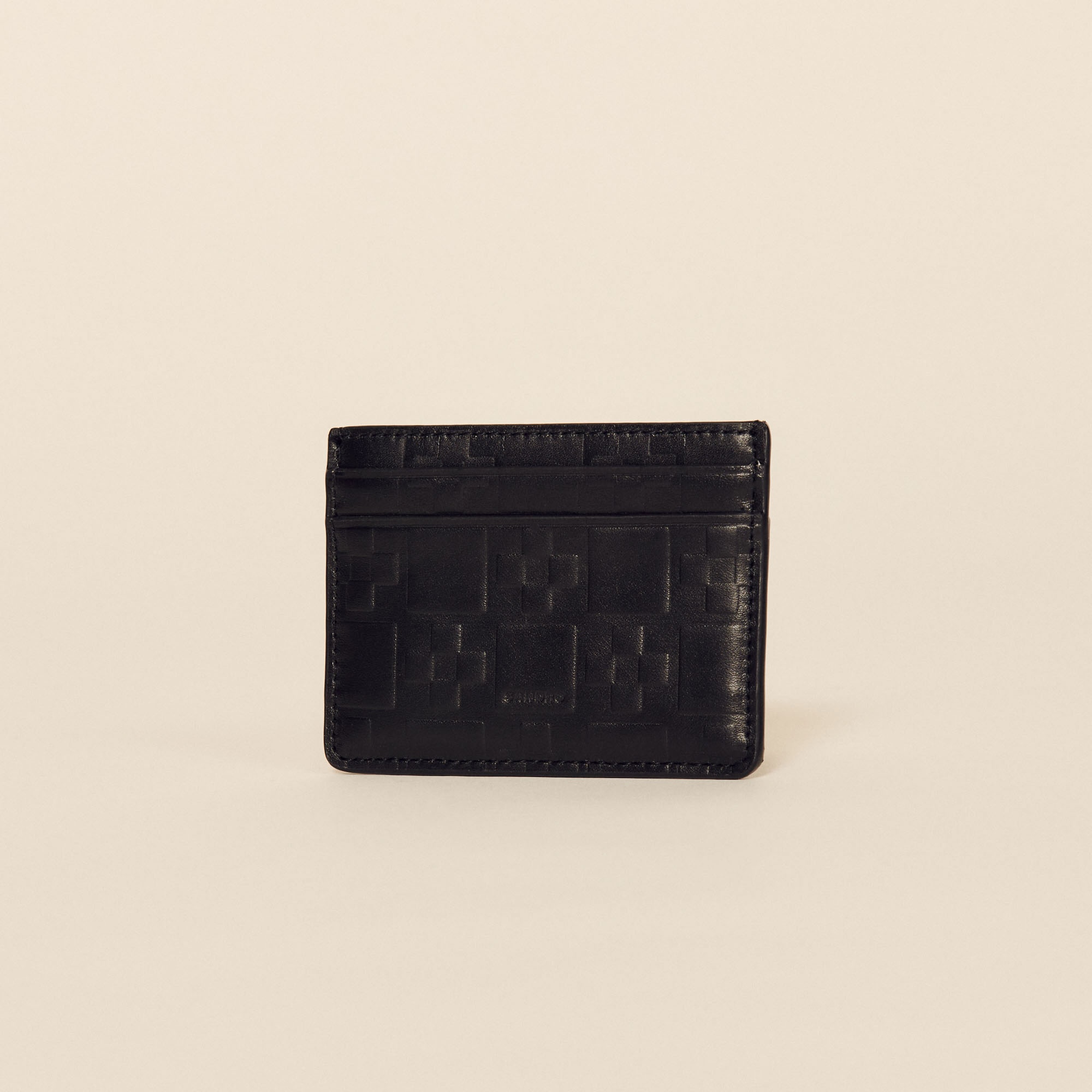 Embossed leather card holder - 2