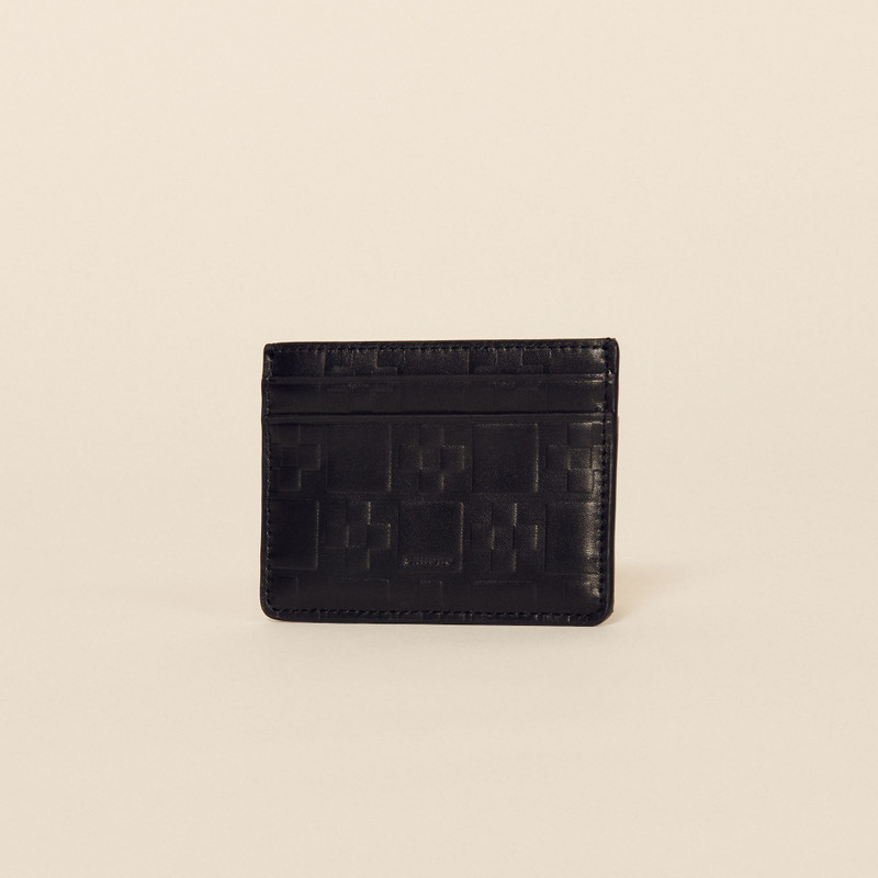 Sandro Embossed leather card holder outlook