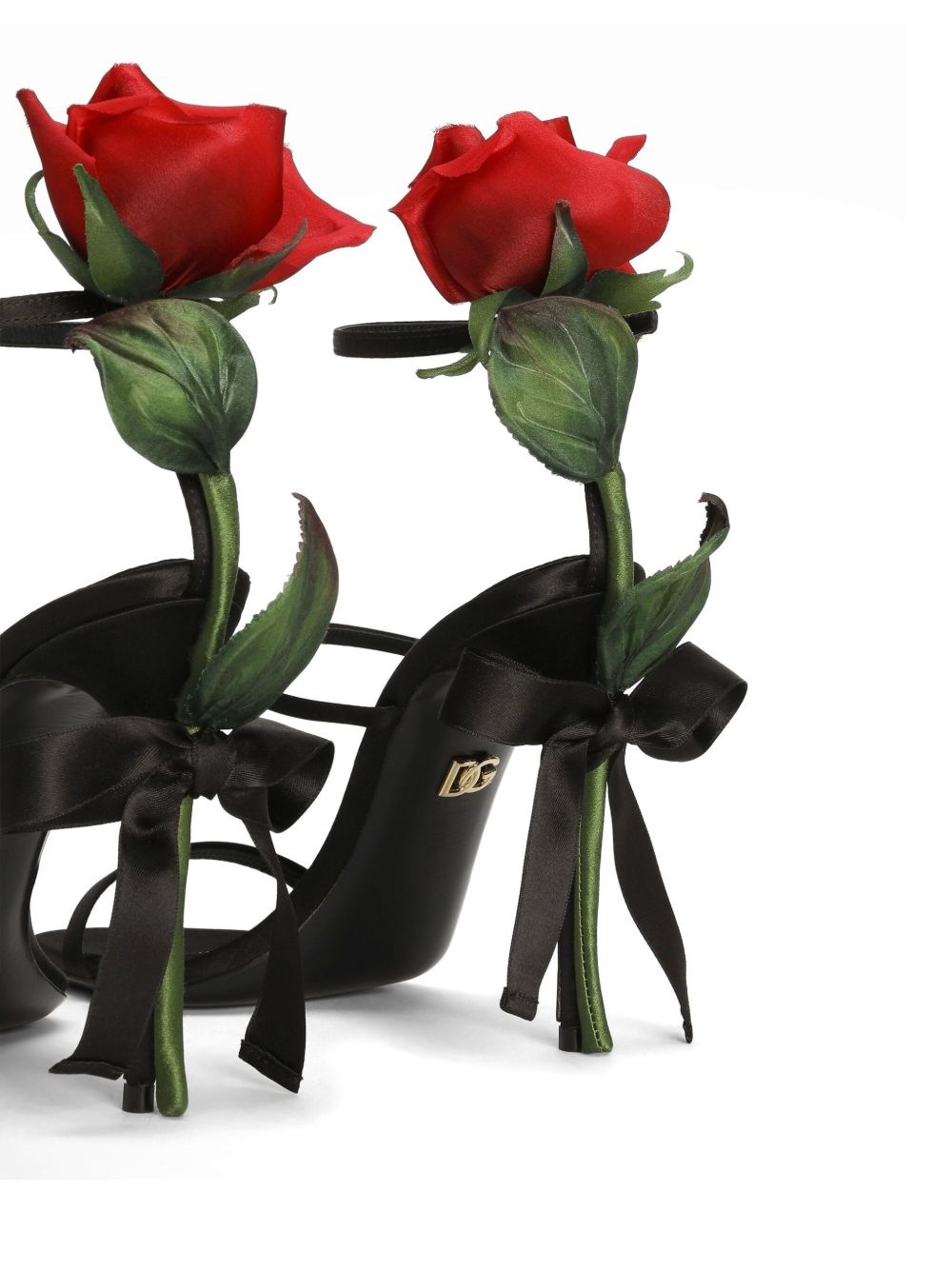105mm rose-appliqué sandals - 4