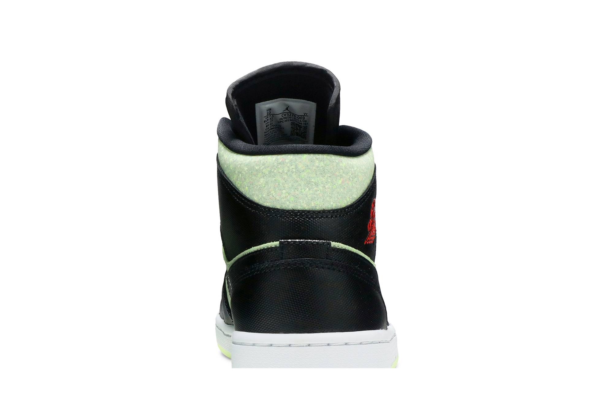 Wmns Air Jordan 1 Mid SE 'Black Barely Volt' - 7