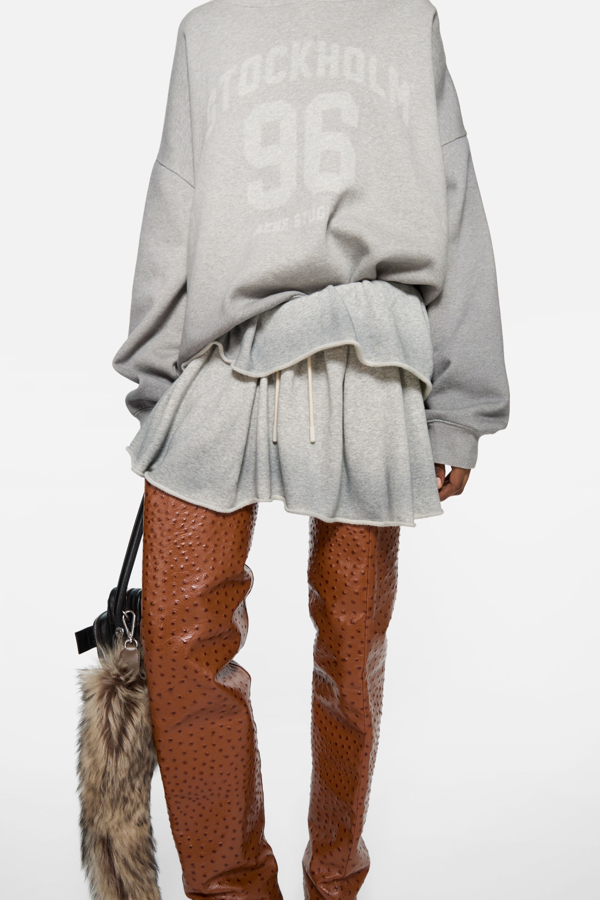 Fleece skirt - Grey Melange - 4