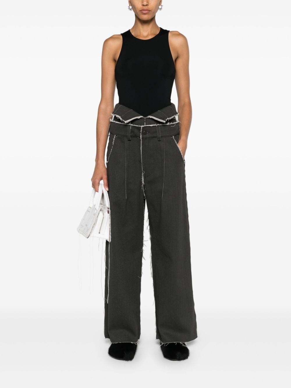 Wave cropped tank top - 2