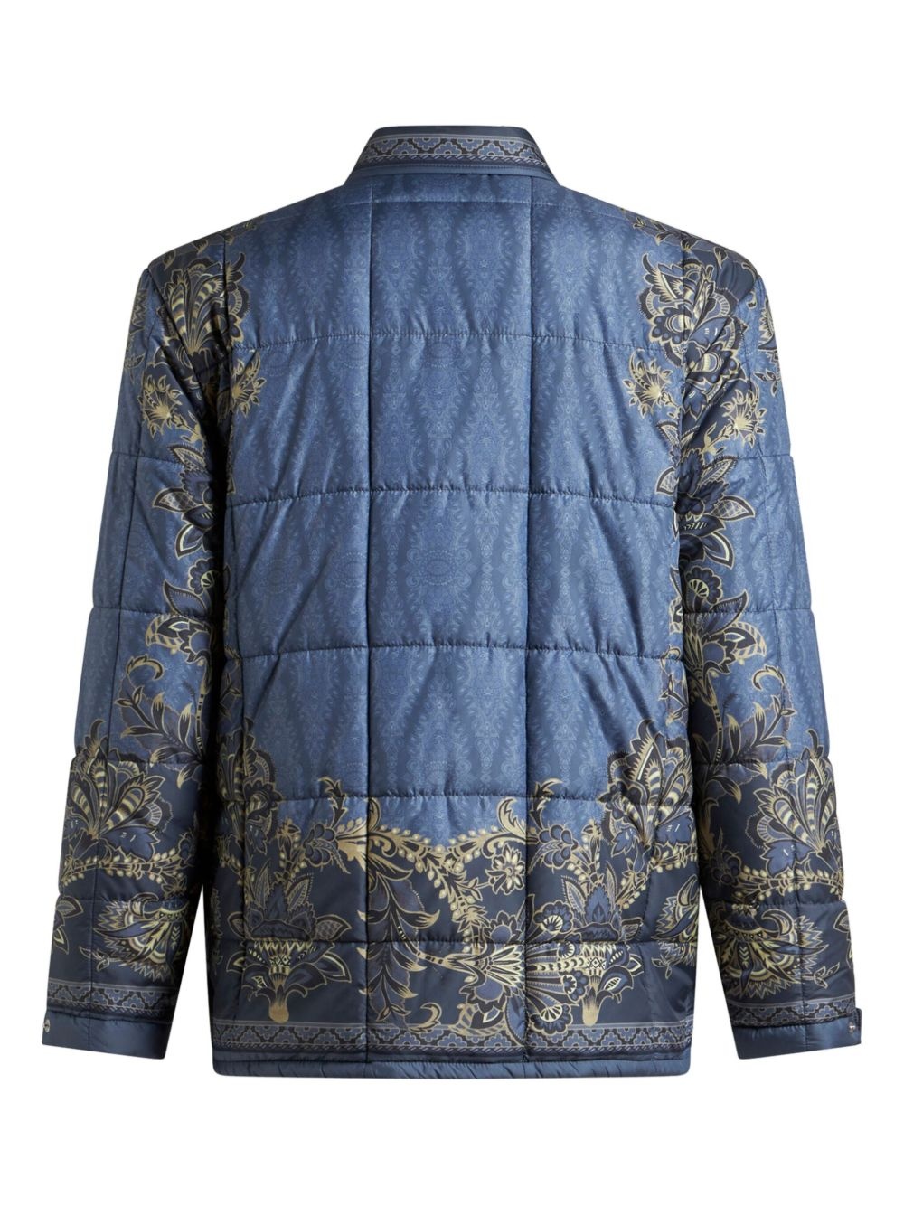 quilted printed shirt jacket - 6