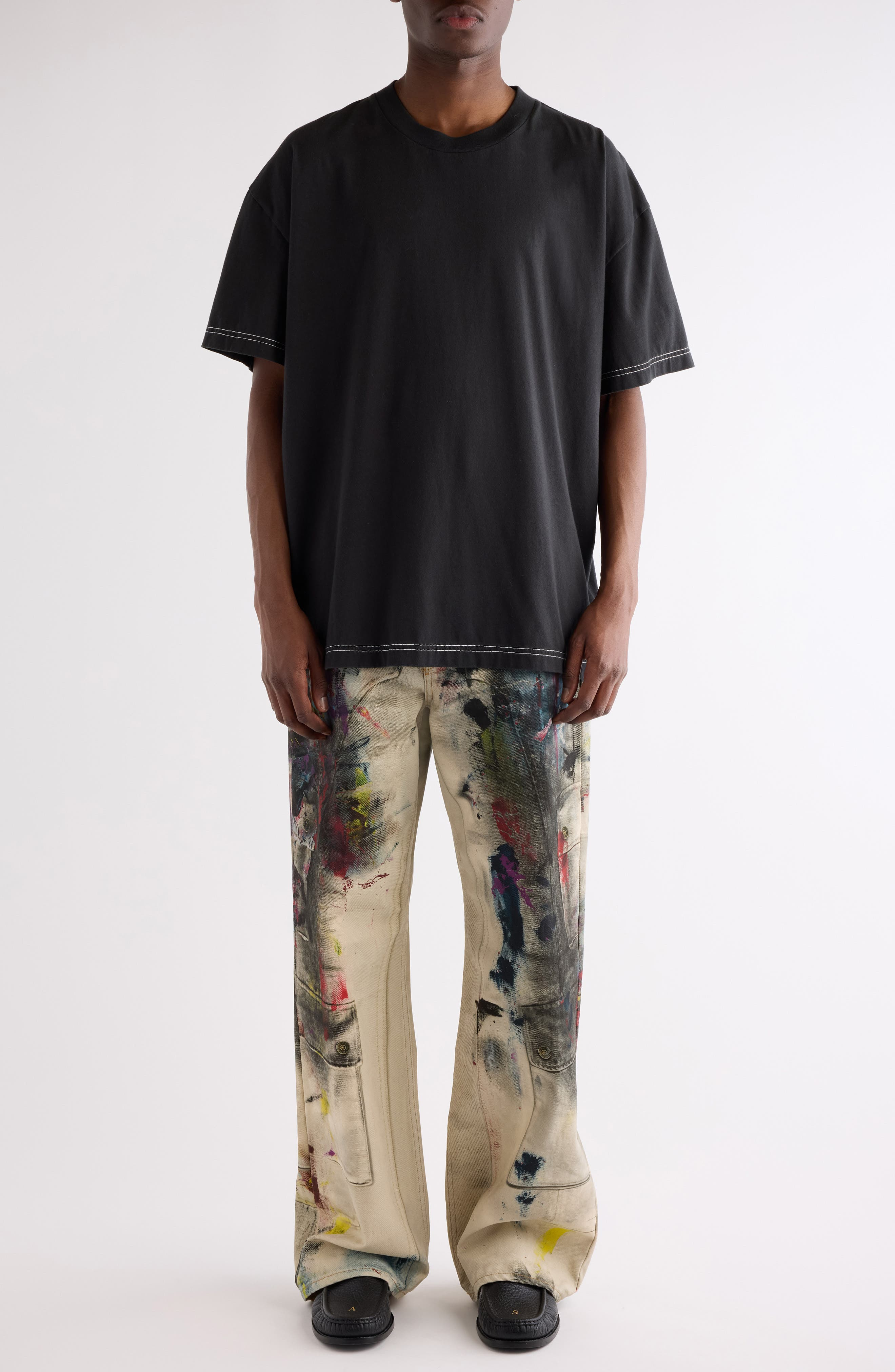 Acne Studios Eresa U Autograph Logo Embroidered T-Shirt in Faded Black at Nordstrom - 2