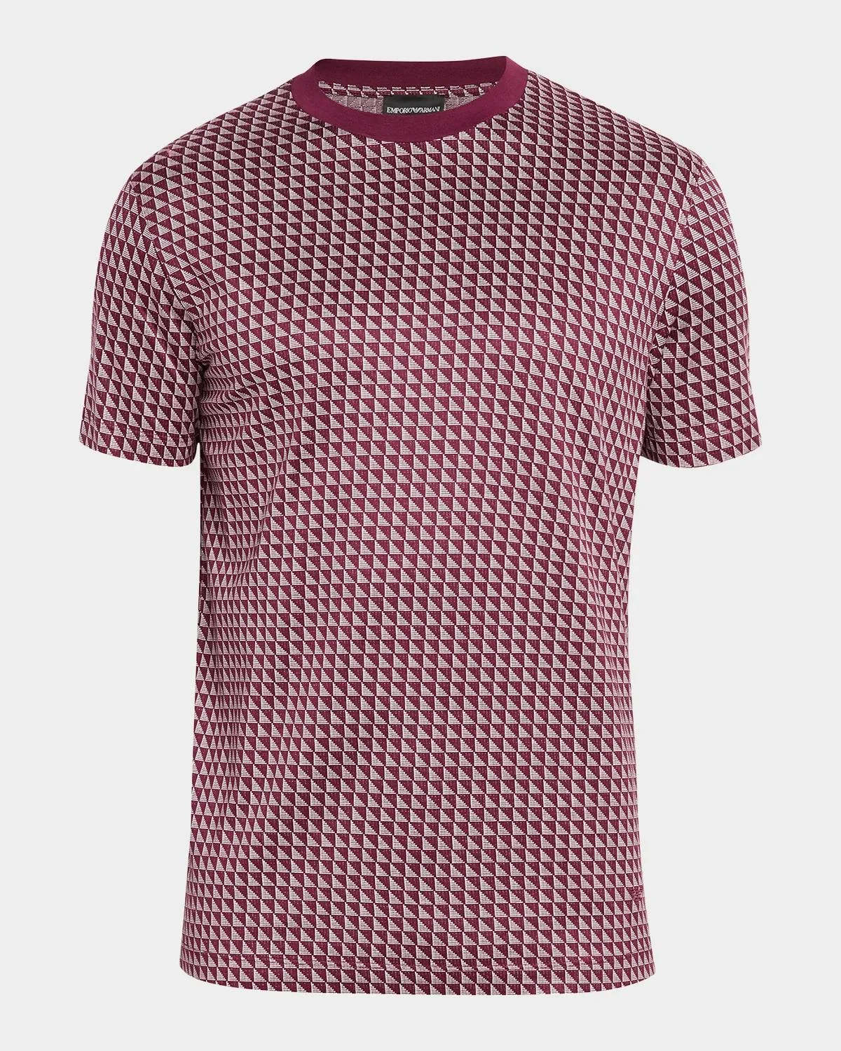 Men's Contrast Triangle Crewneck T-Shirt - 1