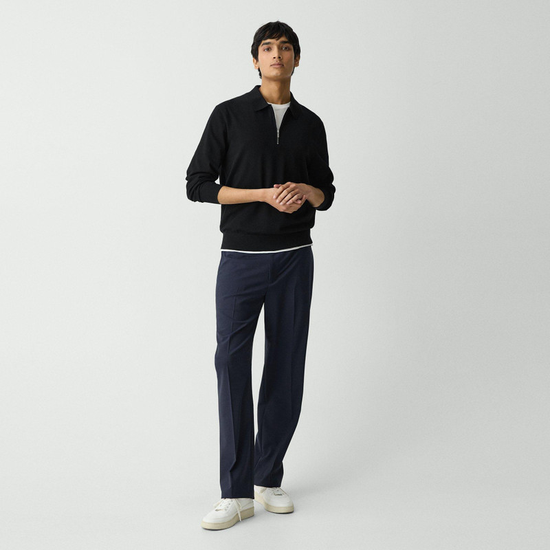 Theory Quarter-Zip Polo Sweater in Light Bilen outlook