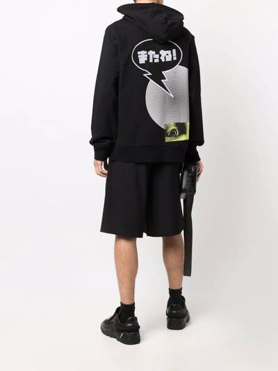 Y-3 graphic logo-print relaxed hoodie outlook