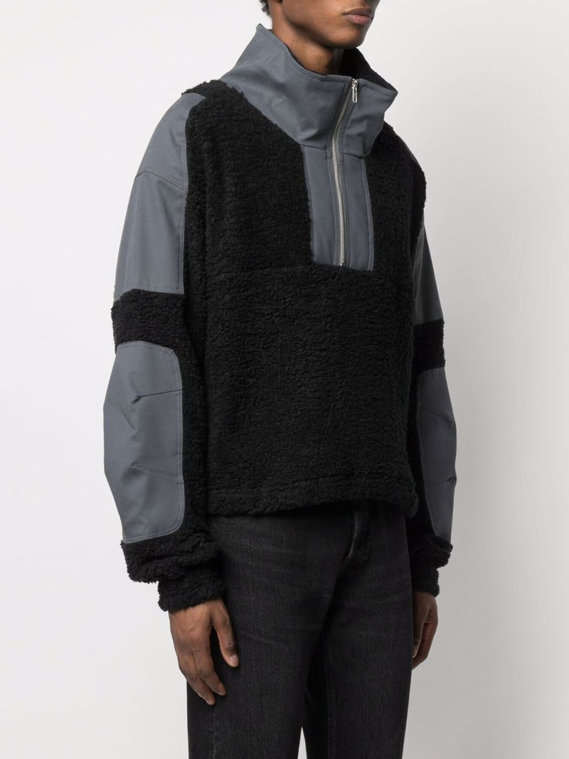 stand-up collar contrast sweatshirt 3