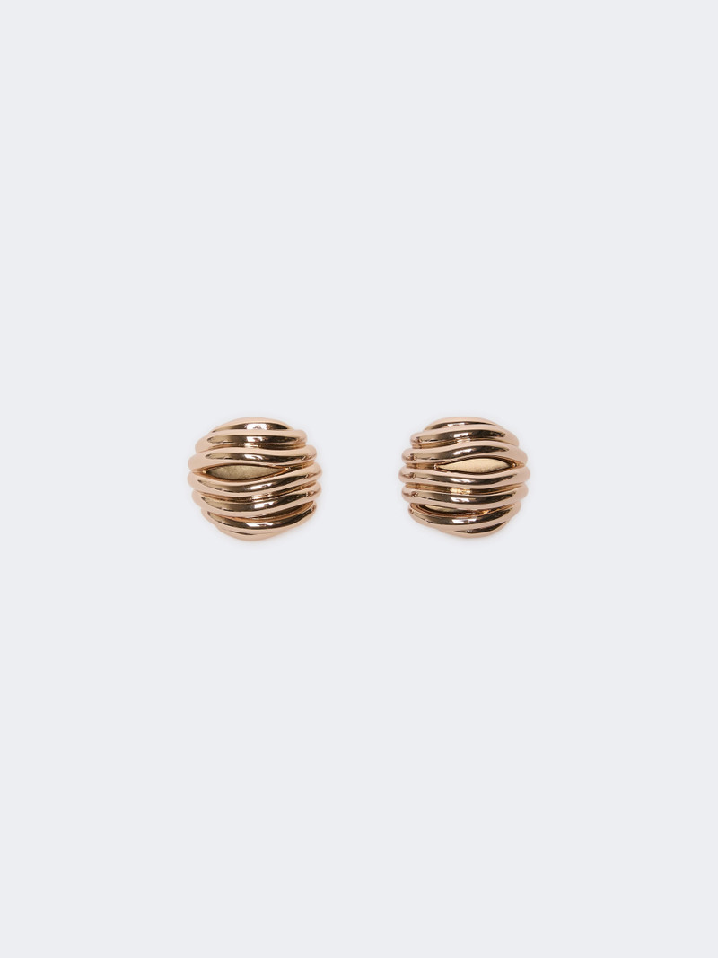 RODEO Wavy metal earrings - BRONZE 1