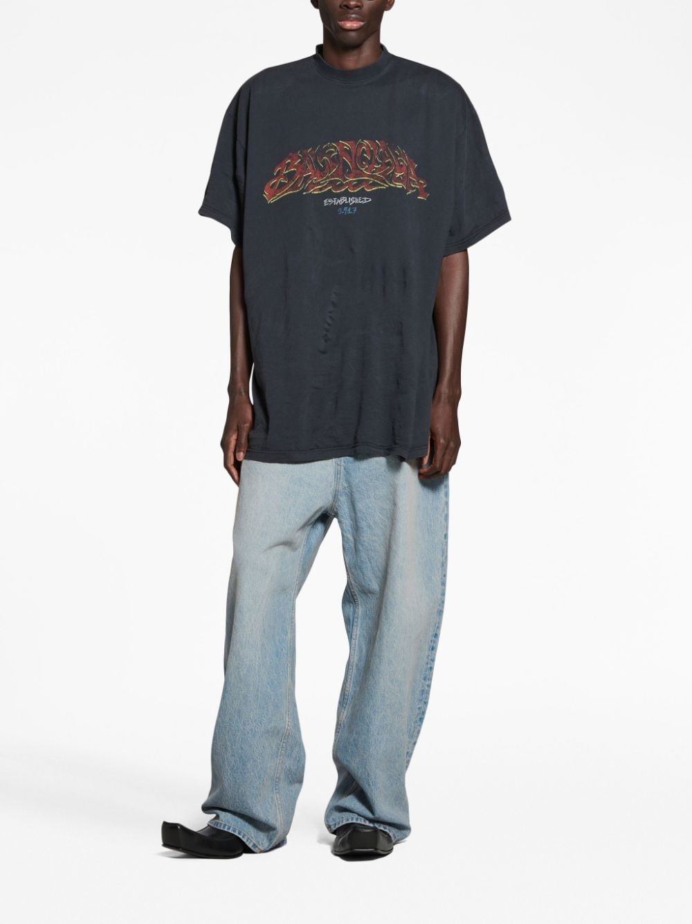 【BALENCIAGA】OFFSHORE オフショア Tシャツ Balenciaga Men's Offshore Vintage Longsleeve T-Shirt in