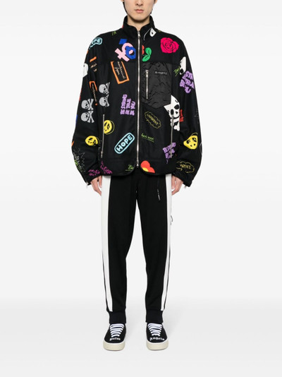 mastermind JAPAN graphic-print zip-up jacket outlook