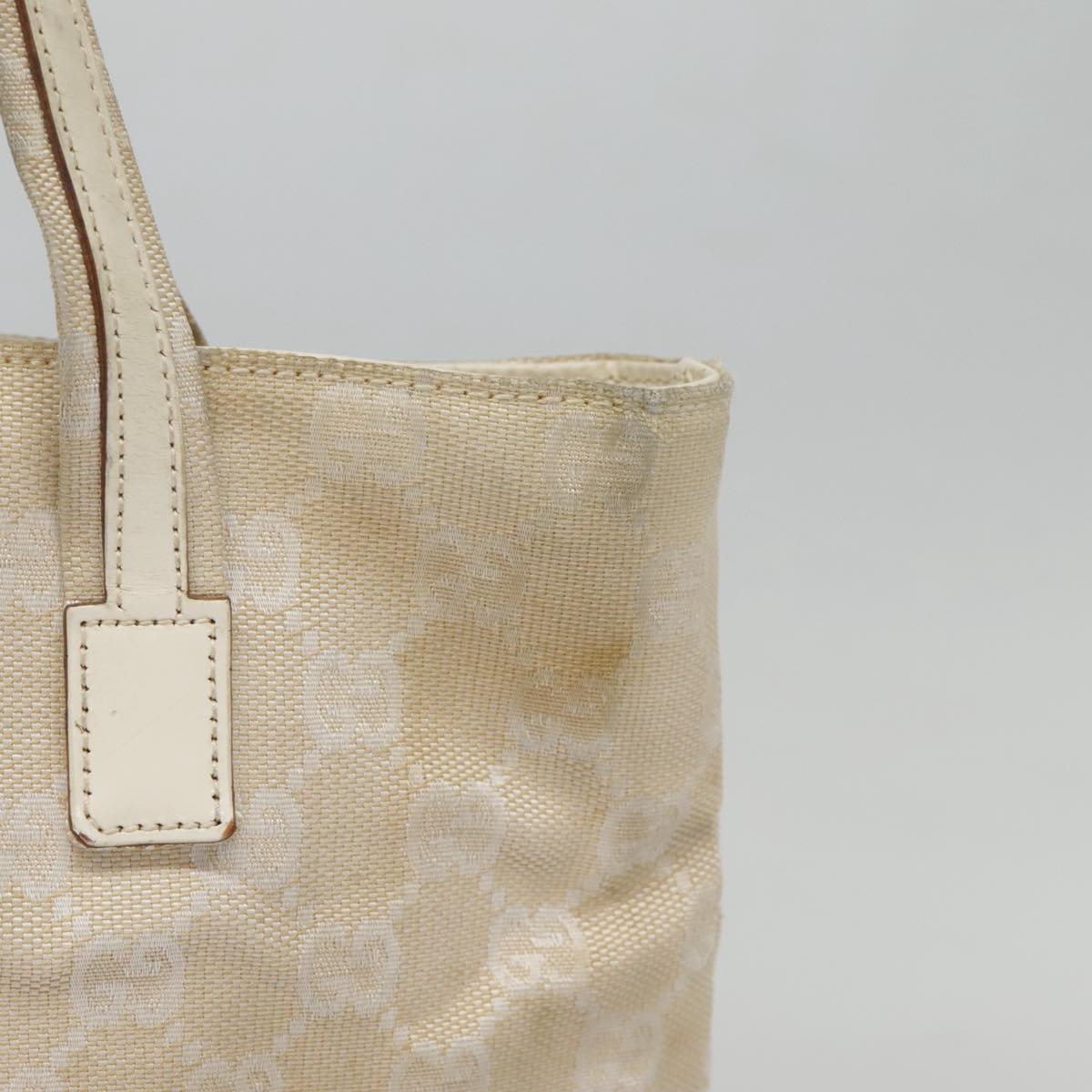 GUCCI GG Canvas Hand Bag Beige Silver 002 002 - 6