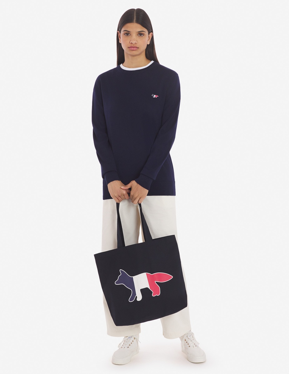 TRICOLOR FOX PATCH CLASSIC R-NECK JUMPER - 4