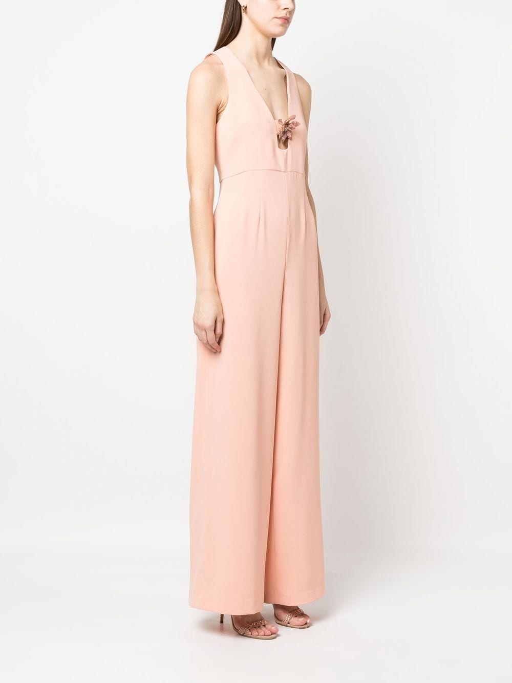 flower appliquÃ© jumpsuit - 3