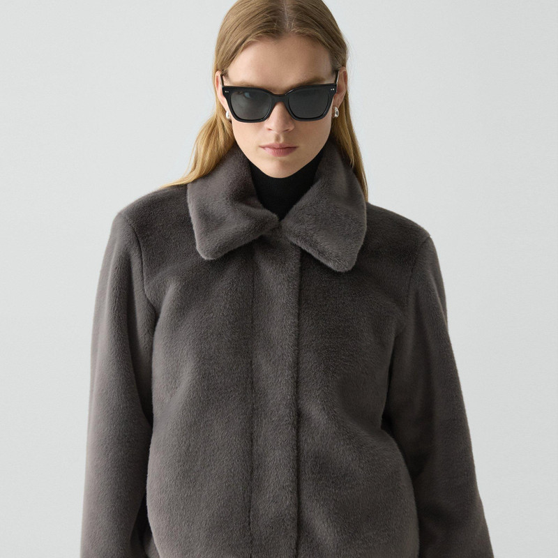 Collared Jacket in Faux Fur 5
