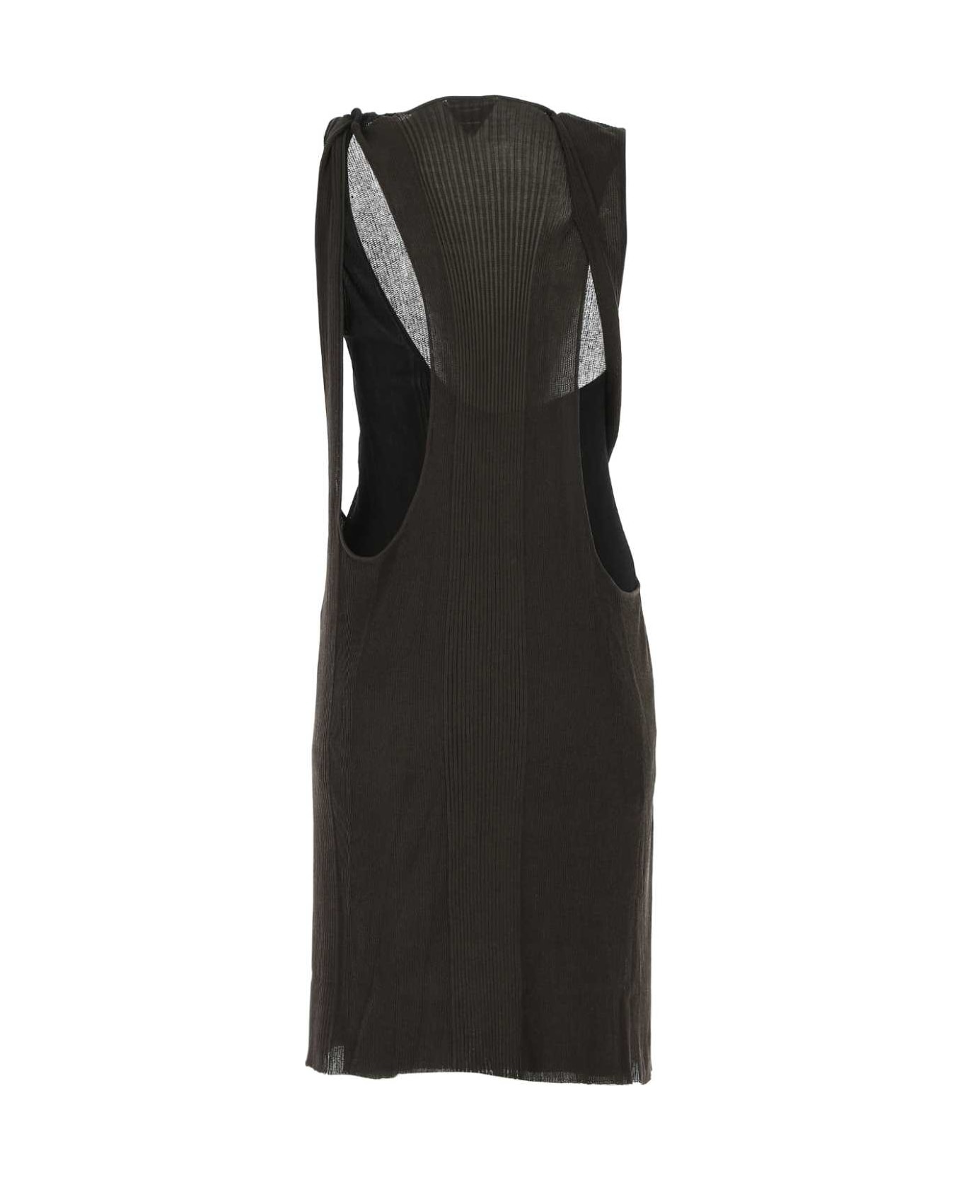 Two-tone Cotton Blend Dress - 2