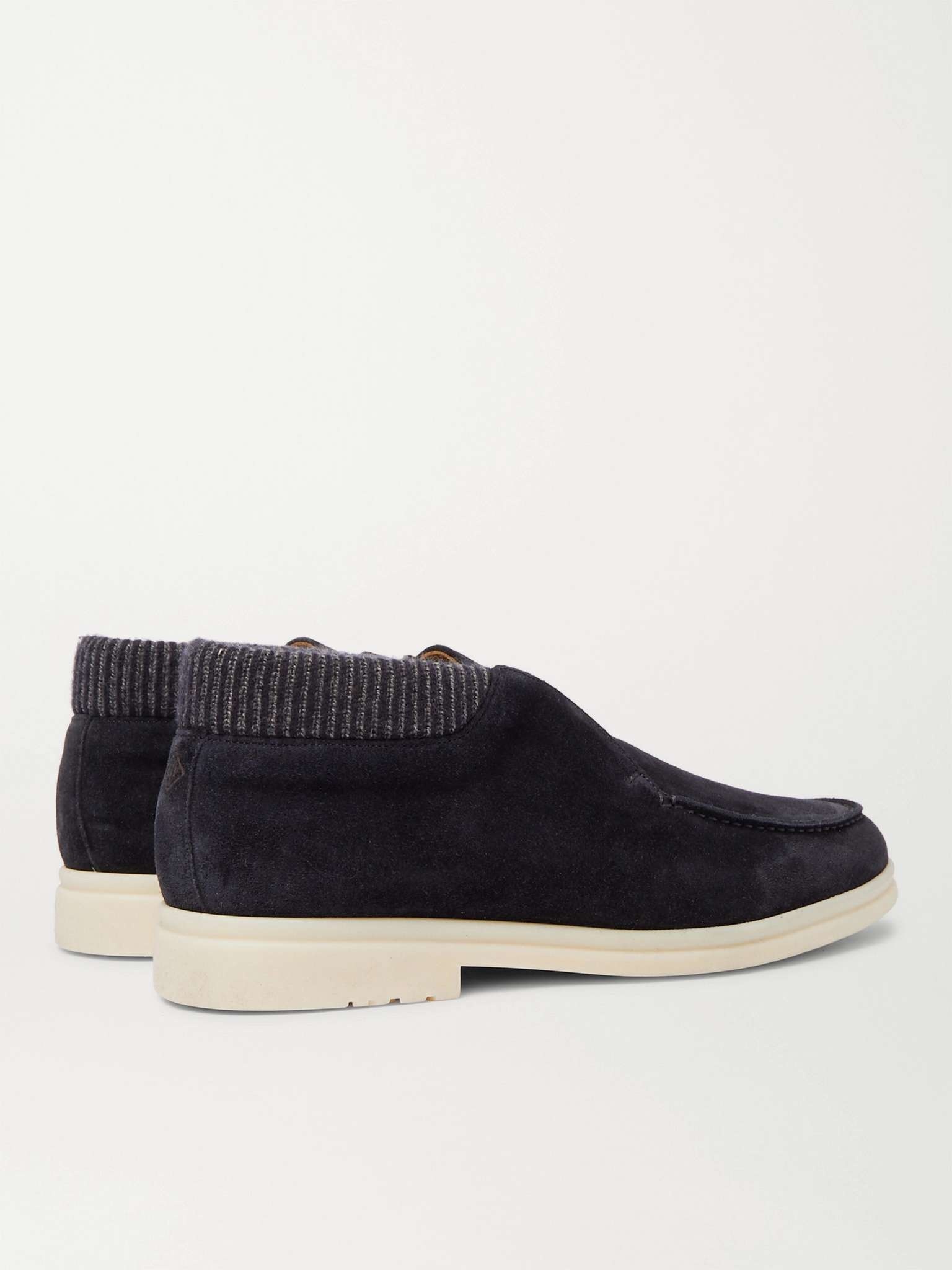 Open Walk Winter Baby Cashmere-Trimmed Suede Desert Boots - 5