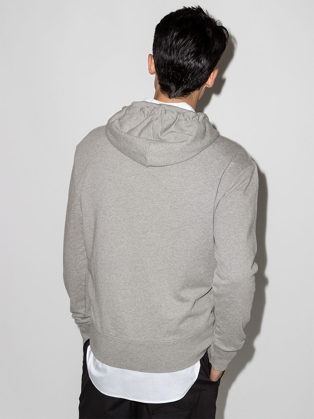 fox-patch cotton hoodie - 3