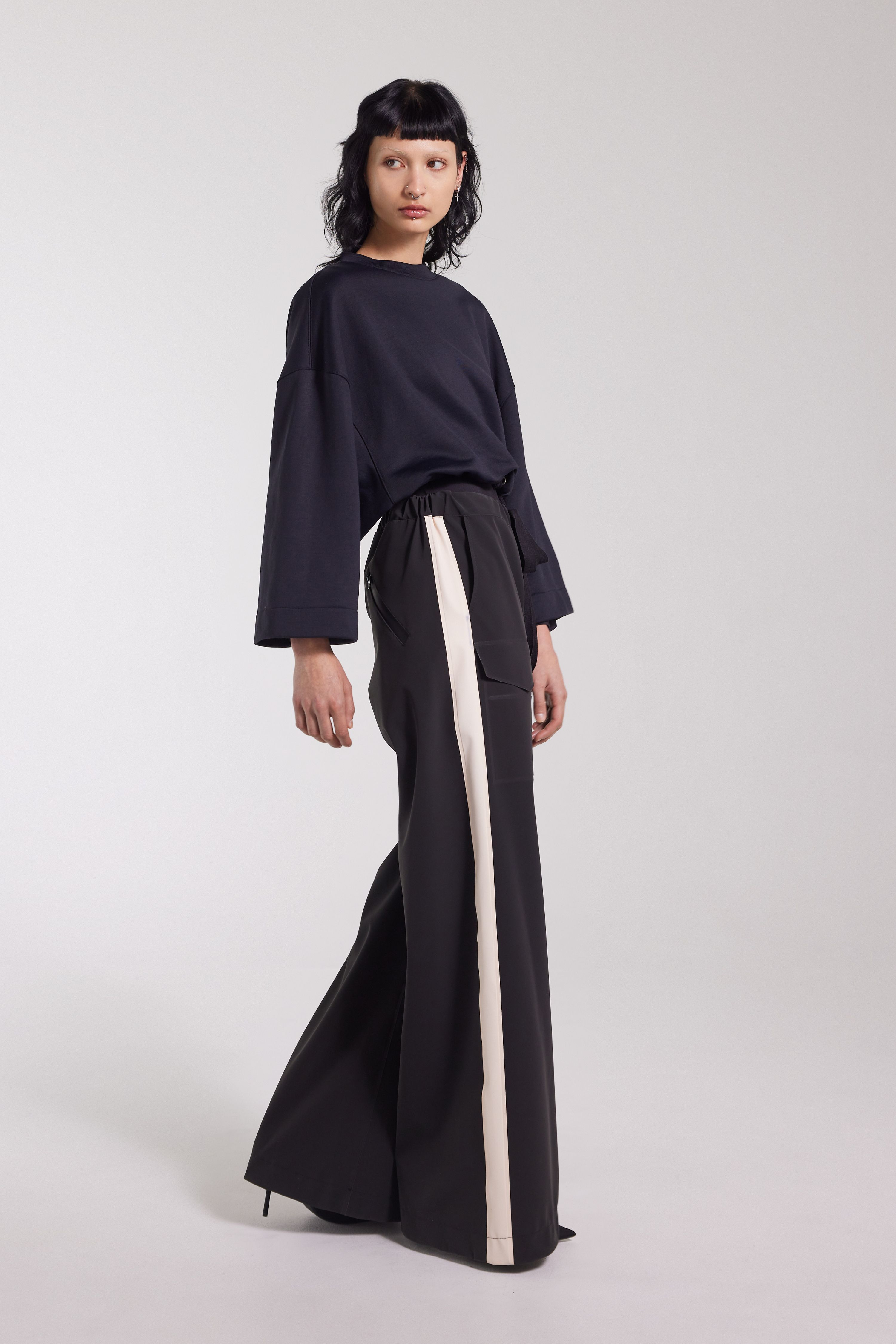 Jarla Stripe Trousers Black - 3