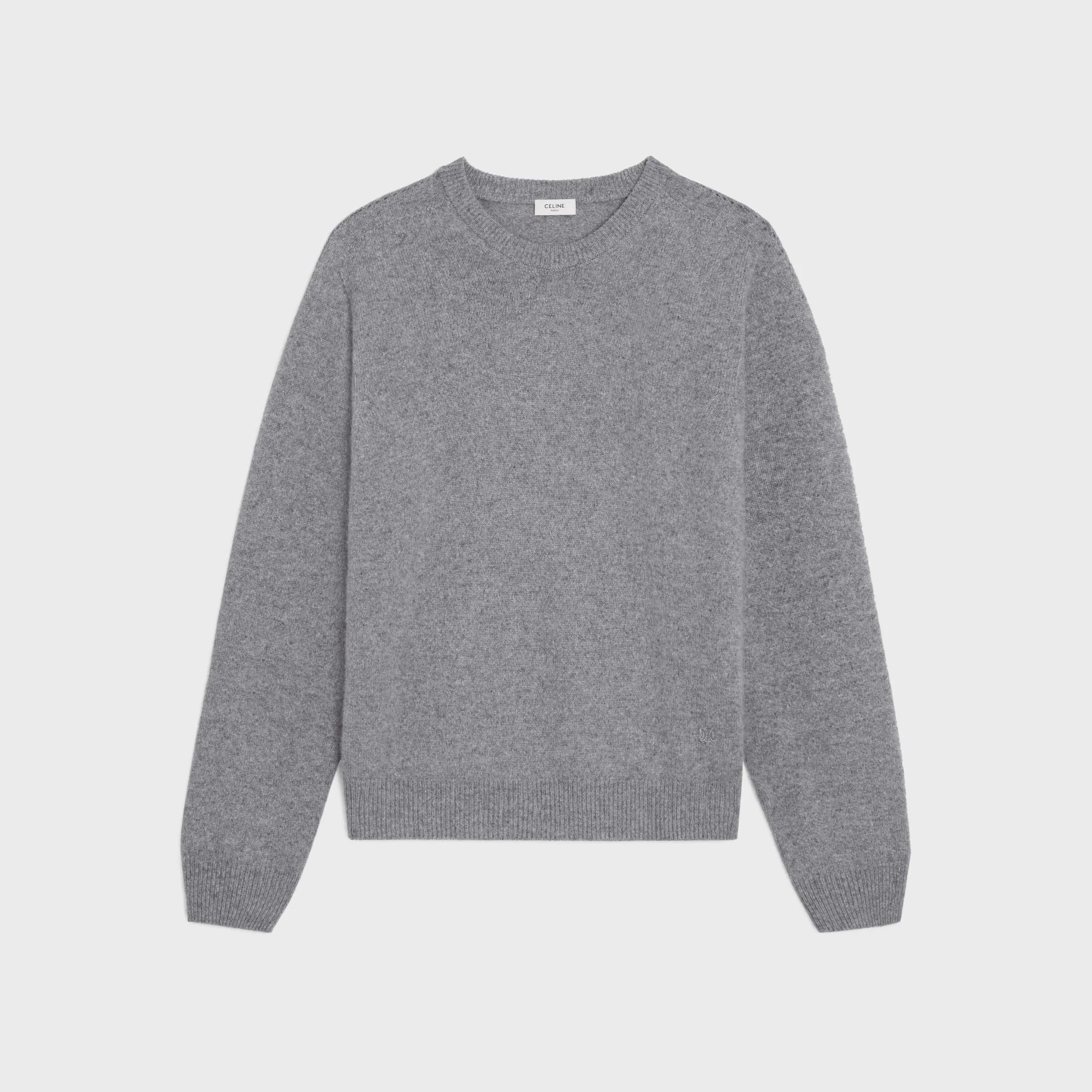 triomphe crew neck sweater in cashmere - 1