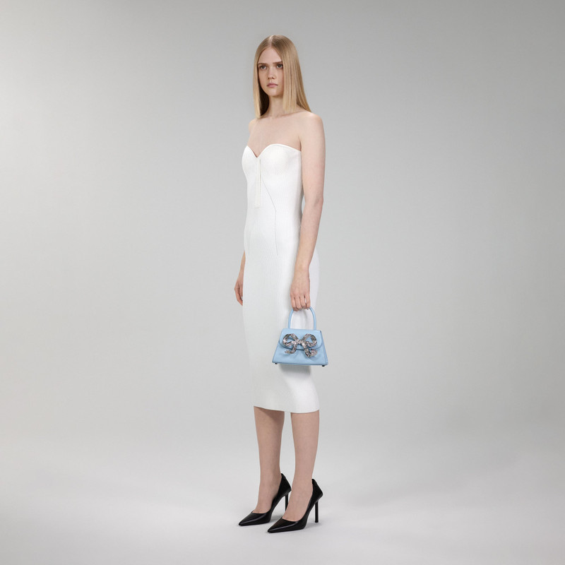 The Bow Mini in Blue with Diamanté 5