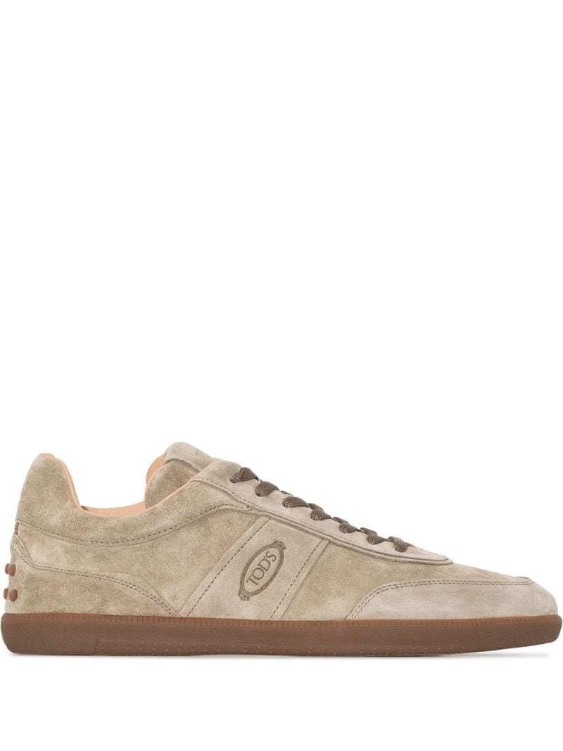 panelled low top sneakers - 1