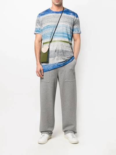 Avant Toi striped print linen T-shirt outlook