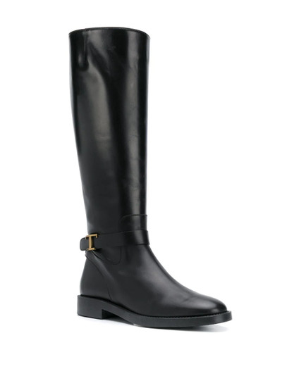 Tod's logo plaque knee-high boots outlook