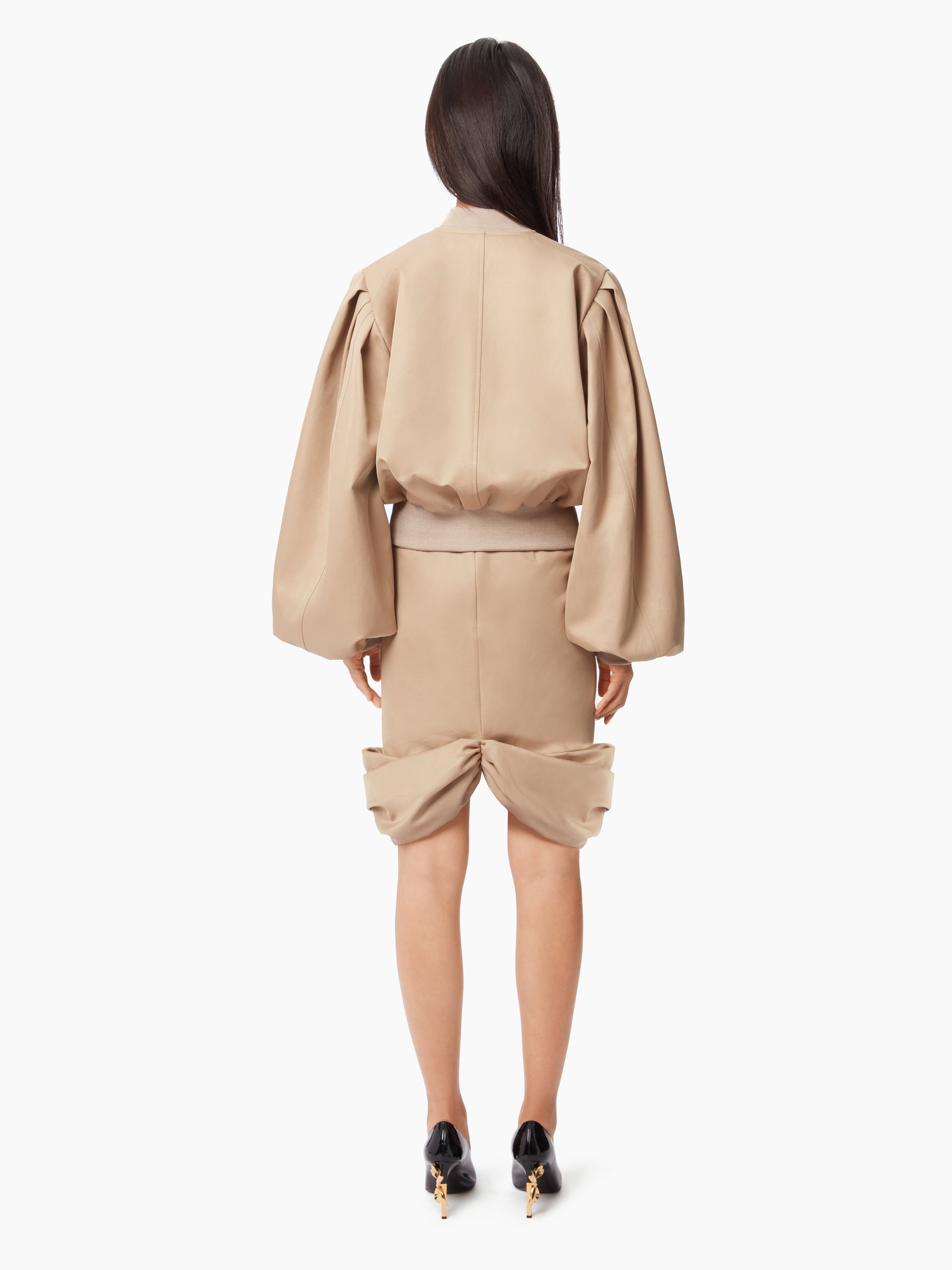 CROPPED BOMBER IN COTTON TWILL - 3